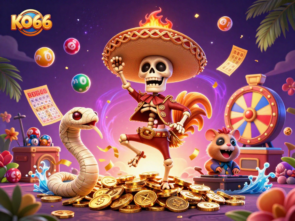 Win big with KO66's engaging casino experience featuring lively characters and vibrant visuals.