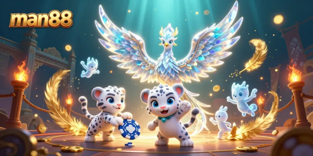 Experience the excitement at man88 casino with vibrant characters and immersive gaming elements.