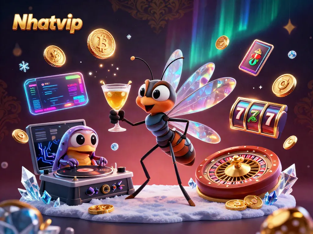 Nhatvip offers an exciting casino experience featuring dynamic 3D characters and vibrant gambling elements.