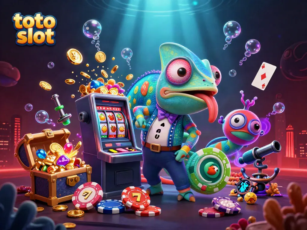 Players enjoy thrilling toto slot action in a vibrant underwater-themed casino setting.