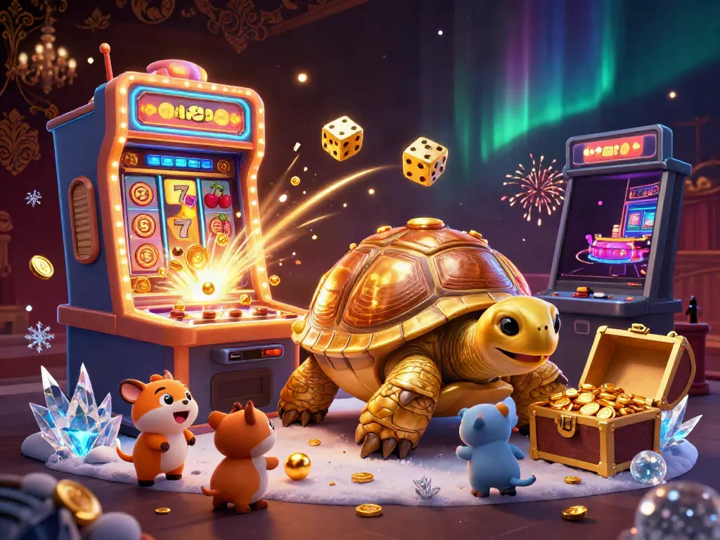 Engage with da88's thrilling casino experience featuring a golden tortoise pinball machine and excitement.