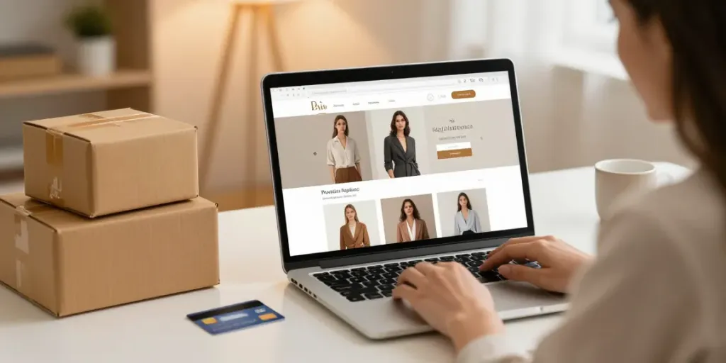 Replica Shop showcasing premium designer alternatives through online shopping experience.