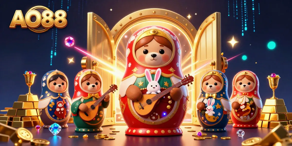 Experience the vibrant action at AO88, showcasing adorable characters in a rich casino setting.