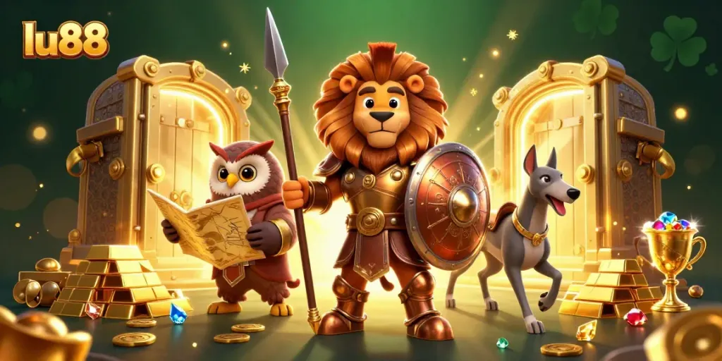 Experience thrilling gaming adventures at lu88 with an exciting casino scene showcasing dazzling treasures!
