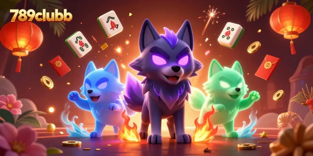 Experience excitement at 789clubb with enchanted wolves and festive casino elements igniting the atmosphere.
