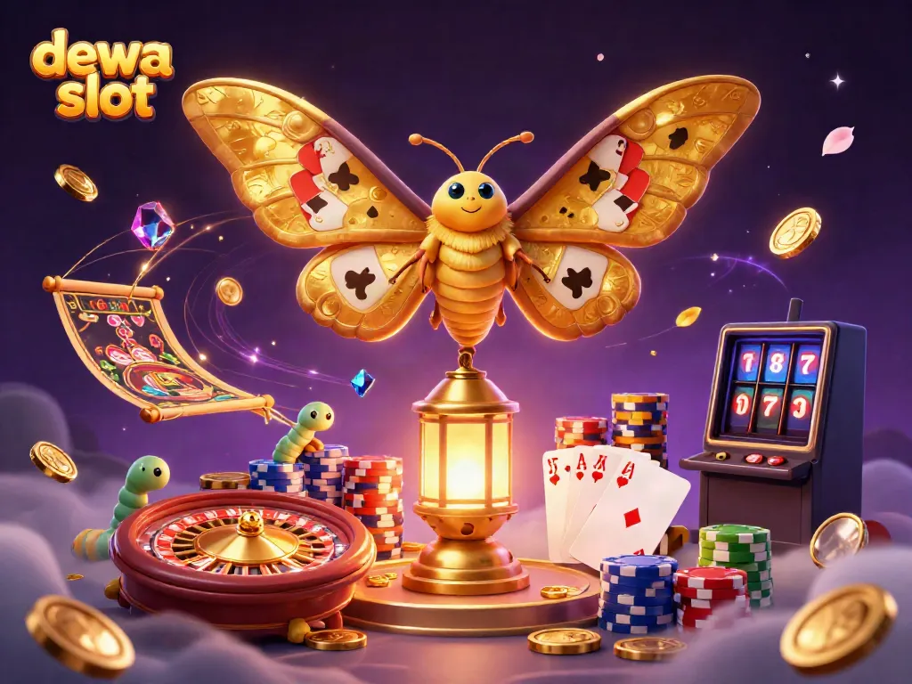 Enjoy thrilling experiences with dewa slot in a vibrant 3D casino scene featuring animated elements.