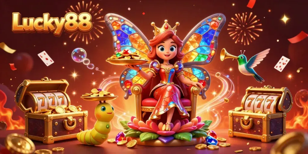 Experience the extraordinary Lucky88 world with vibrant colors, dynamic energy, and thrilling casino elements.