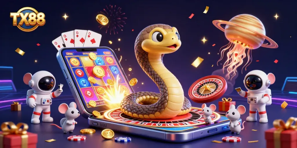 Place bets and win big at TX88 casino with captivating cosmic gaming elements.