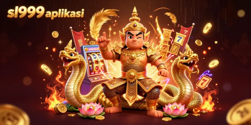 Engage with sl999 aplikasi through a captivating 3D casino scene filled with excitement and dynamic game elements.