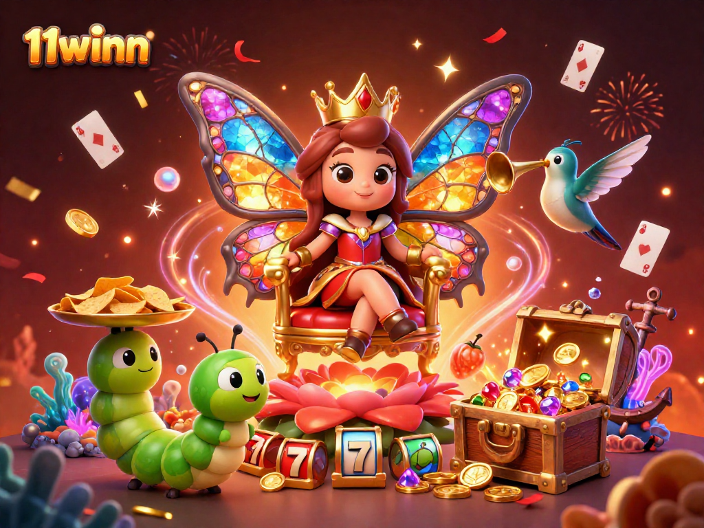 Engage in vibrant gameplay at 11winn with dynamic slot reels and colorful casino elements.