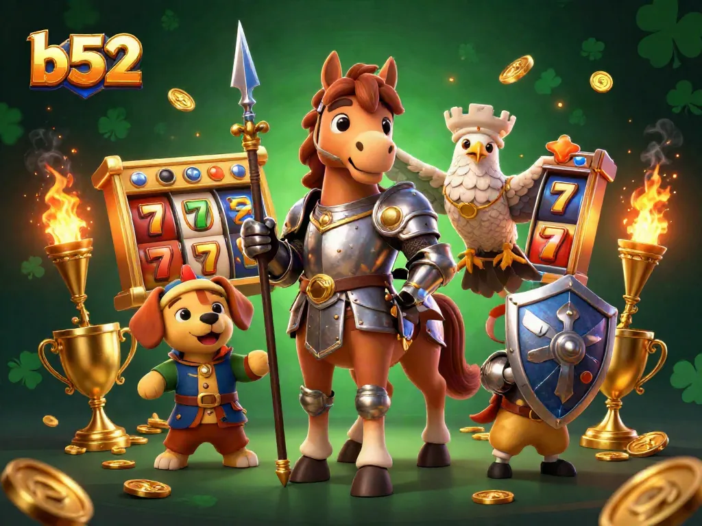 Experience thrilling gameplay at b52 with vibrant slots and characters in a dynamic casino scene.