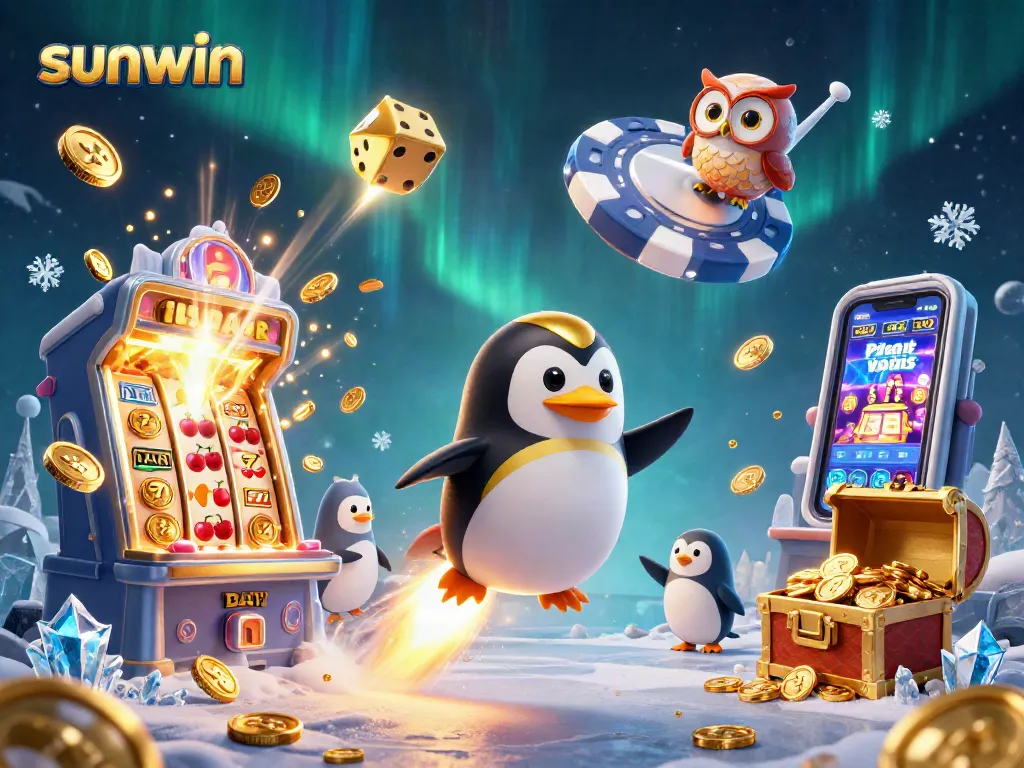 Experience the fun of sunwin in a vibrant casino scene filled with jackpots and excitement.